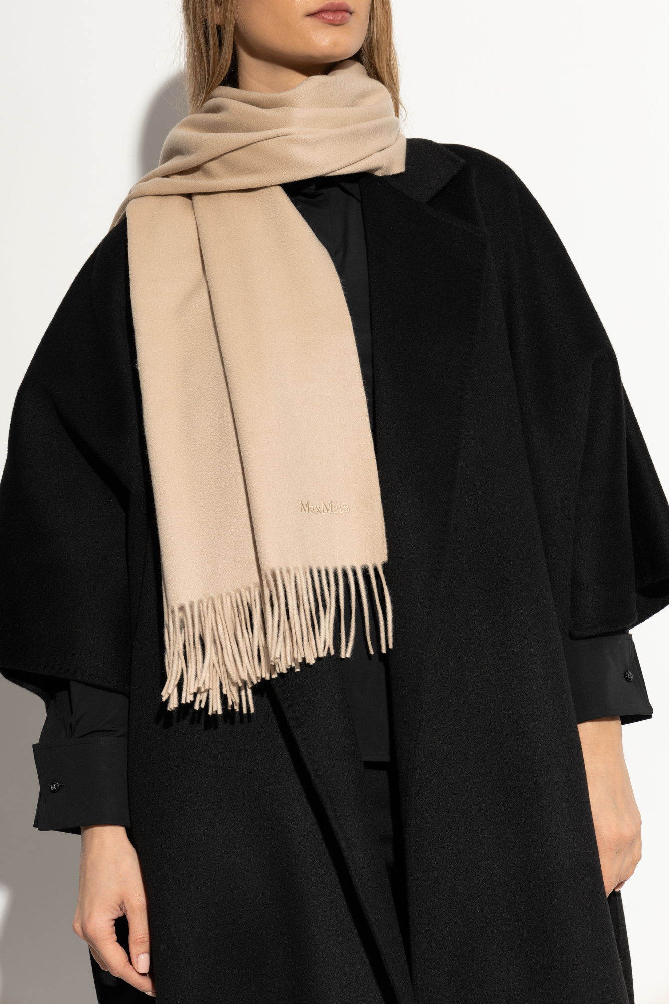 【関税&送料込】Max Mara Biscuit Cashmere Baci Scarf Baci accessories | Max Mara